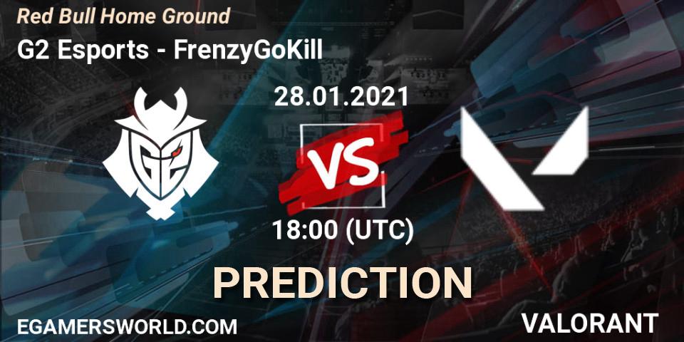 Pronóstico G2 Esports - FrenzyGoKill. 28.01.2021 at 16:30, VALORANT, Red Bull Home Ground