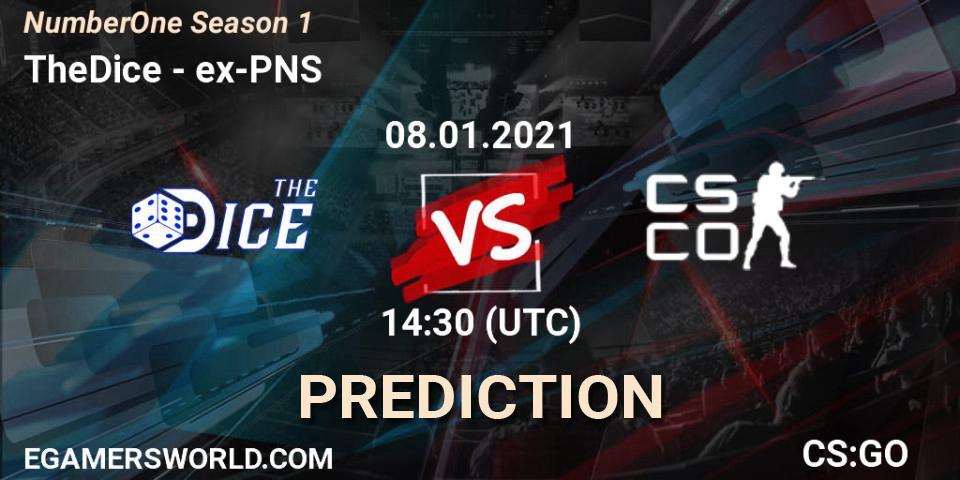 Pronóstico TheDice - ex-PNS. 08.01.2021 at 14:30, Counter-Strike (CS2), NumberOne Season 1