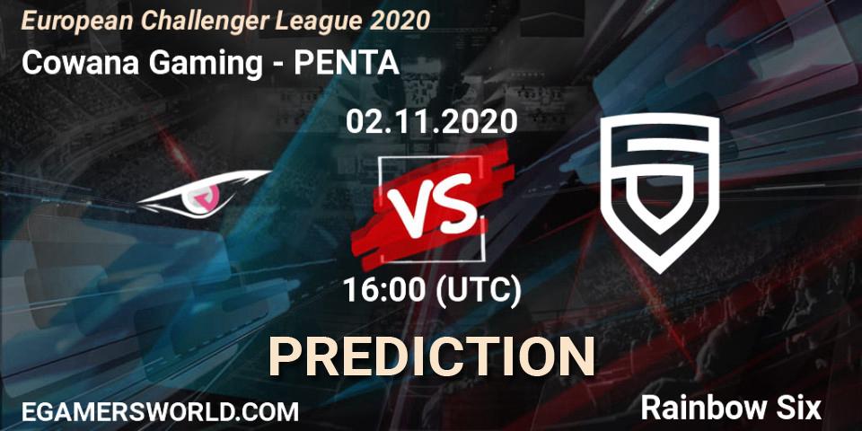 Pronóstico Cowana Gaming - PENTA. 02.11.20, Rainbow Six, European Challenger League 2020