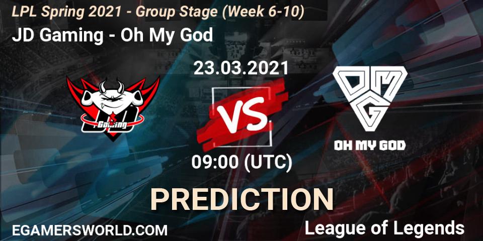 Pronóstico JD Gaming - Oh My God. 23.03.21, LoL, LPL Spring 2021 - Group Stage (Week 6-10)
