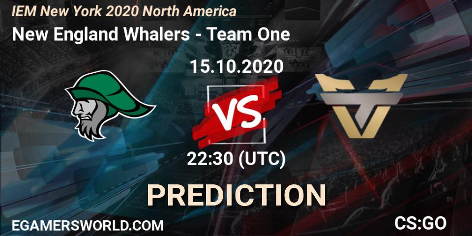 Pronóstico New England Whalers - Team One. 16.10.2020 at 00:45, Counter-Strike (CS2), IEM New York 2020 North America