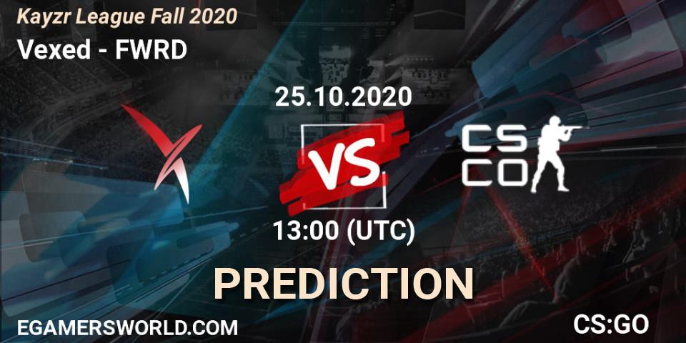 Pronóstico Vexed - FWRD. 25.10.2020 at 13:00, Counter-Strike (CS2), Kayzr League Fall 2020