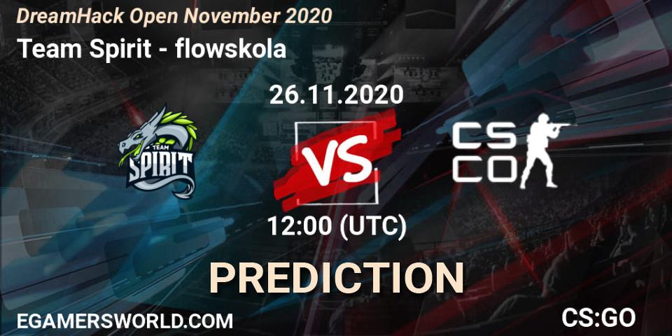 Pronóstico Team Spirit - flowskola. 26.11.2020 at 12:00, Counter-Strike (CS2), DreamHack Open November 2020