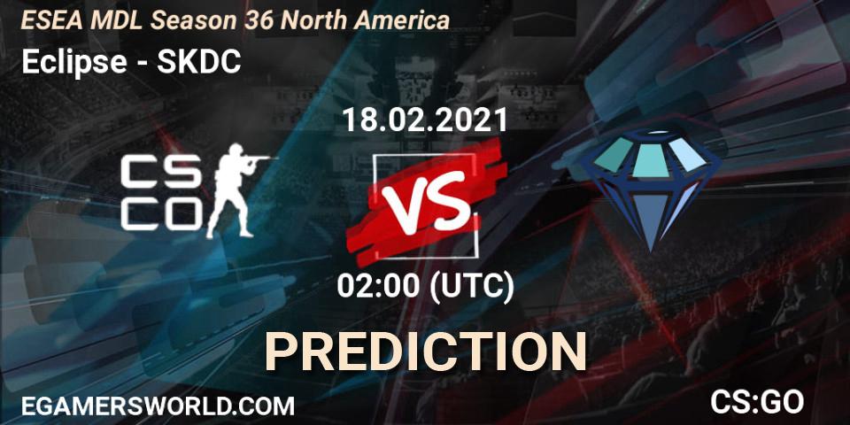 Pronóstico Eclipse - SKDC. 26.02.2021 at 02:15, Counter-Strike (CS2), MDL ESEA Season 36: North America - Premier Division