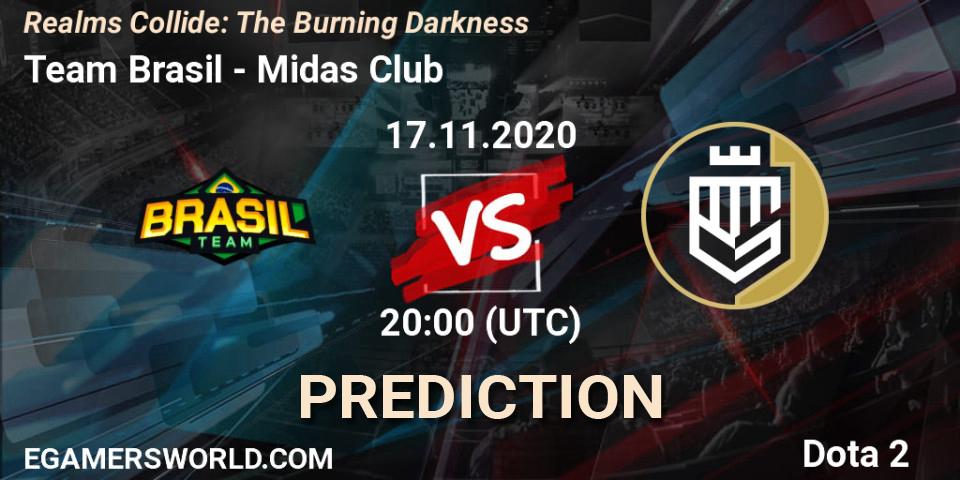 Pronóstico Team Brasil - Midas Club. 17.11.20, Dota 2, Realms Collide: The Burning Darkness