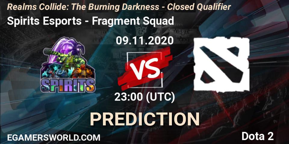 Pronóstico Spirits Esports - Fragment Squad. 09.11.2020 at 23:11, Dota 2, Realms Collide: The Burning Darkness - Closed Qualifier