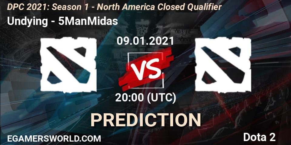 Pronóstico Undying - 5ManMidas. 09.01.2021 at 20:02, Dota 2, DPC 2021: Season 1 - North America Closed Qualifier