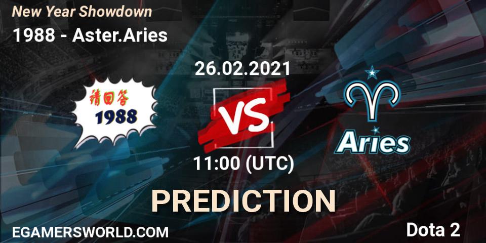 Pronóstico 请回答1988 - Aster.Aries. 26.02.2021 at 11:05, Dota 2, New Year Showdown