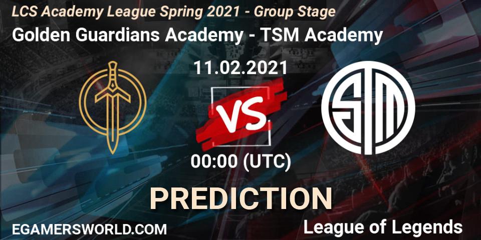 Pronóstico Golden Guardians Academy - TSM Academy. 11.02.2021 at 00:00, LoL, LCS Academy League Spring 2021 - Group Stage