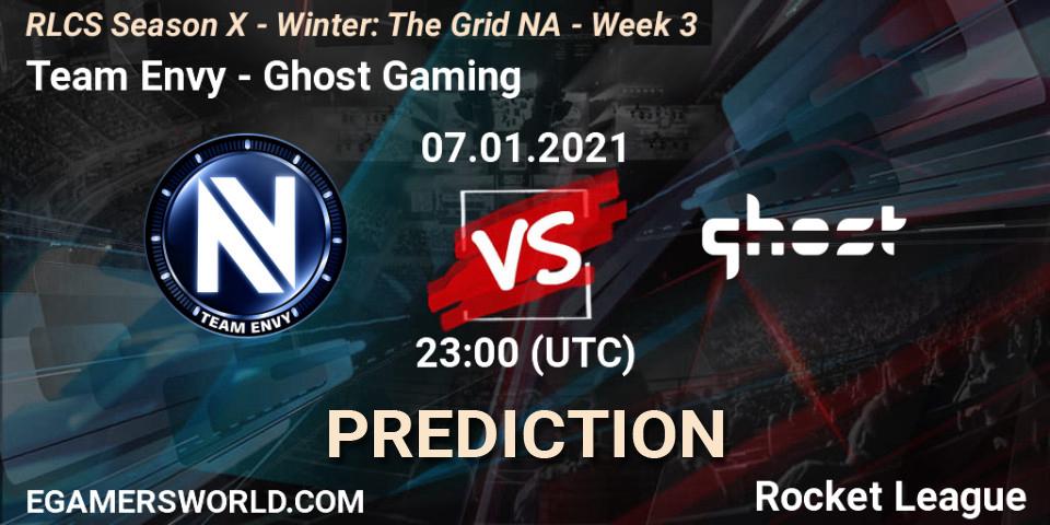 Pronóstico Team Envy - Ghost Gaming. 14.01.2021 at 23:00, Rocket League, RLCS Season X - Winter: The Grid NA - Week 3