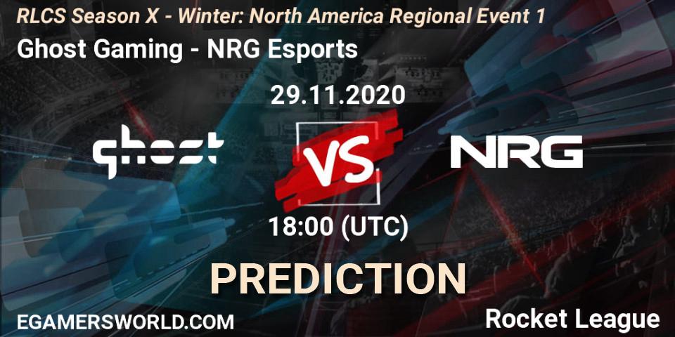 Pronóstico Ghost Gaming - NRG Esports. 29.11.2020 at 18:00, Rocket League, RLCS Season X - Winter: North America Regional Event 1