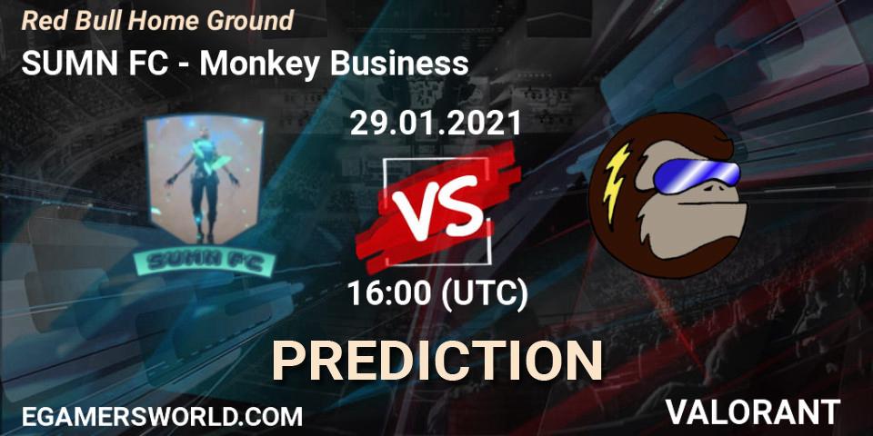 Pronóstico SUMN FC - Monkey Business. 29.01.2021 at 16:00, VALORANT, Red Bull Home Ground
