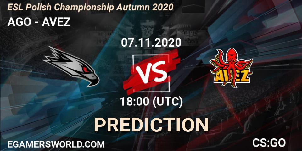 Pronóstico AGO - AVEZ. 07.11.2020 at 18:00, Counter-Strike (CS2), ESL Mistrzostwa Polski - Fall 2020