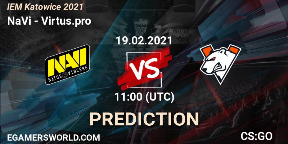 Pronóstico NaVi - Virtus.pro. 19.02.2021 at 11:00, Counter-Strike (CS2), IEM Katowice 2021
