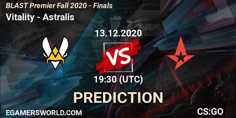 Pronóstico Vitality - Astralis. 13.12.2020 at 19:30, Counter-Strike (CS2), BLAST Premier Fall 2020 - Finals