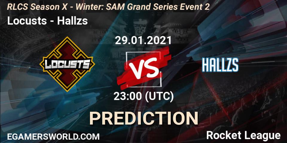 Pronóstico Locusts - Hallzs. 29.01.2021 at 23:00, Rocket League, RLCS Season X - Winter: SAM Grand Series Event 2
