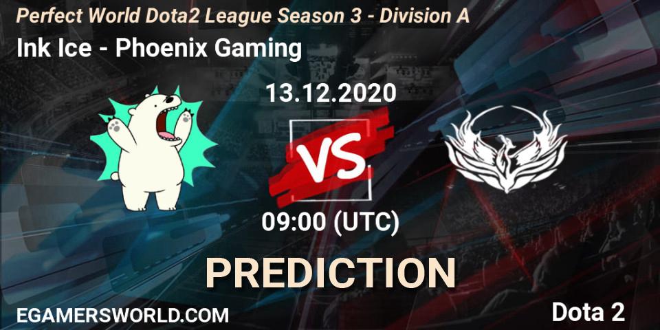 Pronóstico Ink Ice - Phoenix Gaming. 13.12.2020 at 09:12, Dota 2, Perfect World Dota2 League Season 3 - Division A