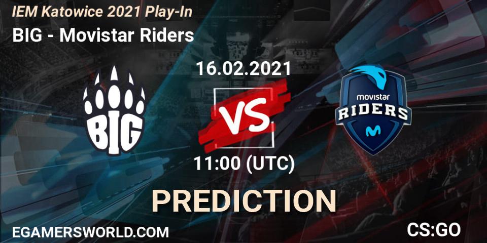 Pronóstico BIG - Movistar Riders. 16.02.2021 at 11:00, Counter-Strike (CS2), IEM Katowice 2021 Play-In