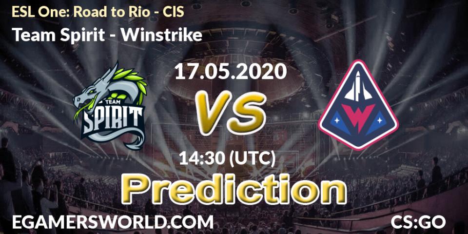 Pronóstico Team Spirit - Winstrike. 17.05.2020 at 14:30, Counter-Strike (CS2), ESL One: Road to Rio - CIS