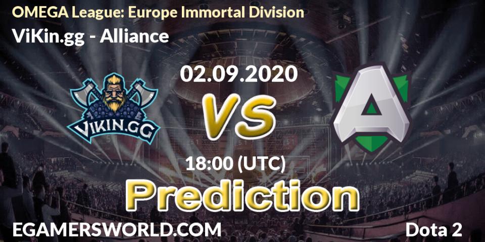 Pronóstico ViKin.gg - Alliance. 02.09.2020 at 18:47, Dota 2, OMEGA League: Europe Immortal Division