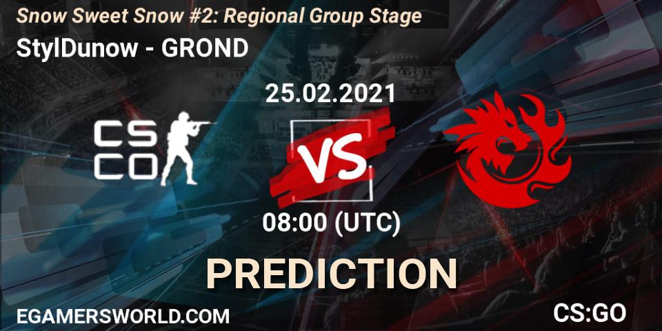 Pronóstico StylDunow - GROND. 25.02.2021 at 08:05, Counter-Strike (CS2), Snow Sweet Snow #2: Regional Group Stage