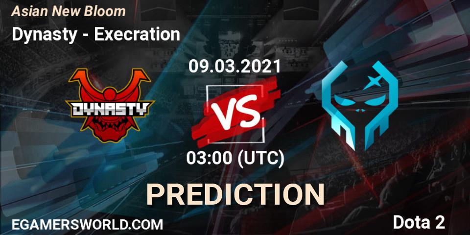 Pronóstico Dynasty - Execration. 09.03.2021 at 03:22, Dota 2, Asian New Bloom