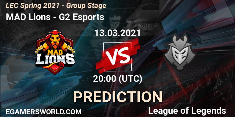Pronóstico MAD Lions - G2 Esports. 13.03.21, LoL, LEC Spring 2021 - Group Stage