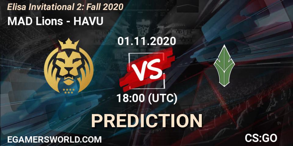Pronóstico MAD Lions - HAVU. 01.11.2020 at 18:00, Counter-Strike (CS2), Elisa Invitational Fall 2020