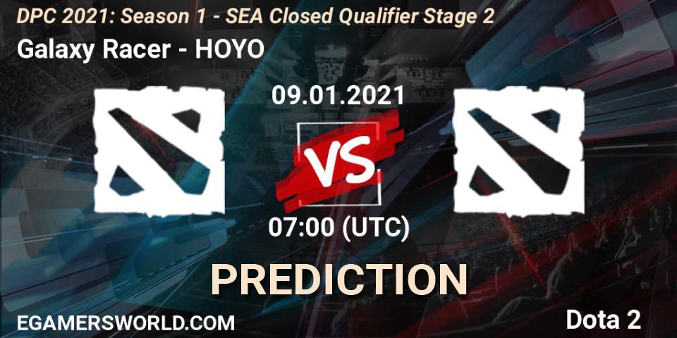 Pronóstico Galaxy Racer - HOYO. 09.01.2021 at 07:09, Dota 2, DPC 2021: Season 1 - SEA Closed Qualifier Stage 2