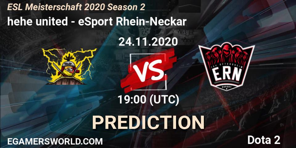 Pronóstico hehe united - eSport Rhein-Neckar. 24.11.2020 at 19:04, Dota 2, ESL Meisterschaft 2020 Season 2
