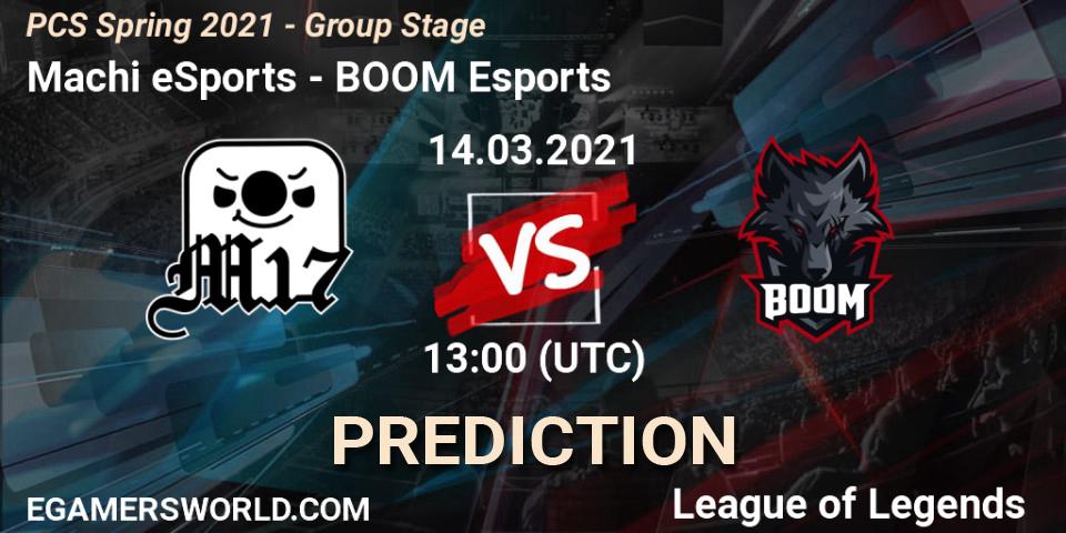 Pronóstico Machi eSports - BOOM Esports. 14.03.2021 at 13:00, LoL, PCS Spring 2021 - Group Stage