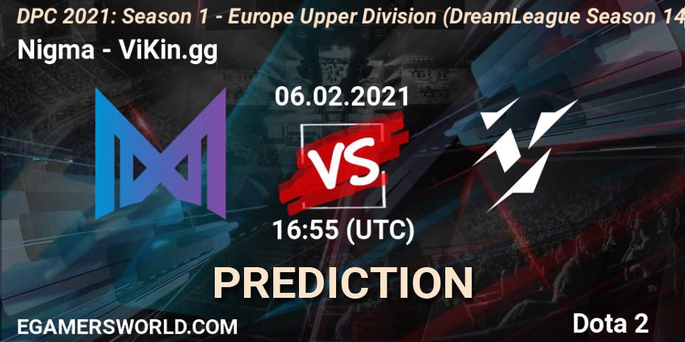 Pronóstico Nigma - ViKin.gg. 06.02.2021 at 17:31, Dota 2, DPC 2021: Season 1 - Europe Upper Division (DreamLeague Season 14)