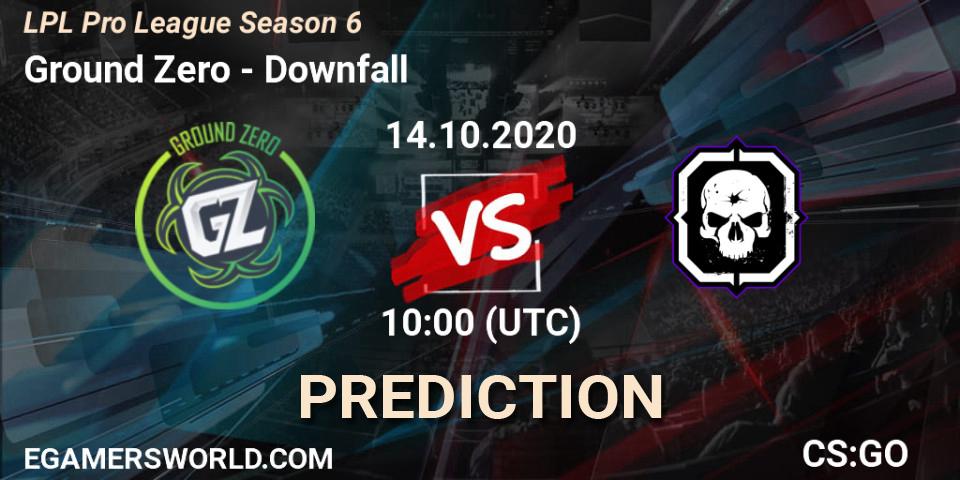 Pronóstico Ground Zero - Downfall. 14.10.2020 at 10:45, Counter-Strike (CS2), LPL Pro League Season 6