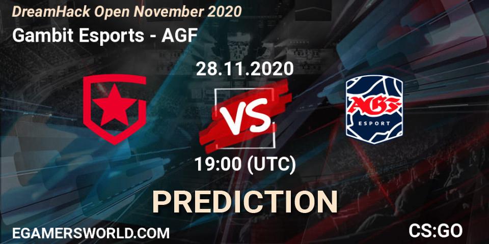 Pronóstico Gambit Esports - AGF. 28.11.2020 at 18:40, Counter-Strike (CS2), DreamHack Open November 2020