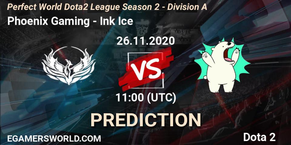 Pronóstico Phoenix Gaming - Ink Ice. 26.11.2020 at 11:42, Dota 2, Perfect World Dota2 League Season 2 - Division A