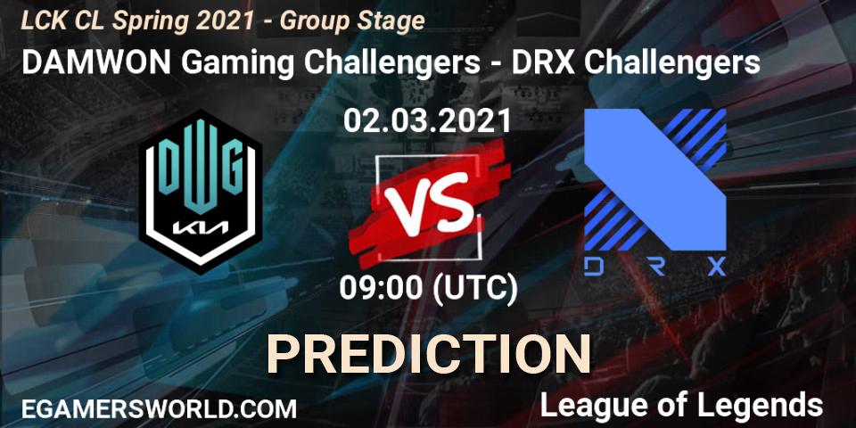 Pronóstico DAMWON Gaming Challengers - DRX Challengers. 02.03.2021 at 09:00, LoL, LCK CL Spring 2021 - Group Stage