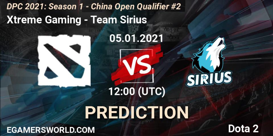 Pronóstico Xtreme Gaming - Team Sirius. 05.01.21, Dota 2, DPC 2021: Season 1 - China Open Qualifier #2