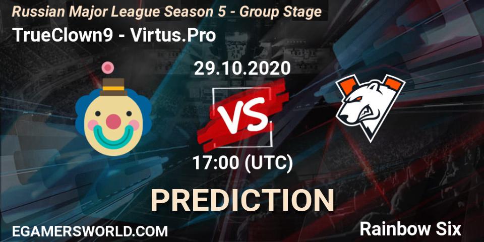 Pronóstico TrueClown9 - Virtus.Pro. 29.10.2020 at 17:00, Rainbow Six, Russian Major League Season 5 - Group Stage