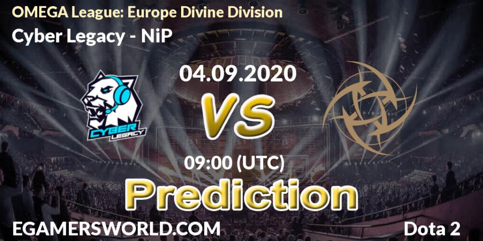 Pronóstico Cyber Legacy - NiP. 04.09.2020 at 09:02, Dota 2, OMEGA League: Europe Divine Division