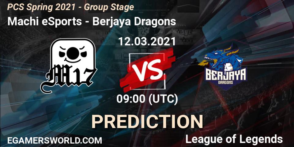 Pronóstico Machi eSports - Berjaya Dragons. 12.03.2021 at 10:30, LoL, PCS Spring 2021 - Group Stage