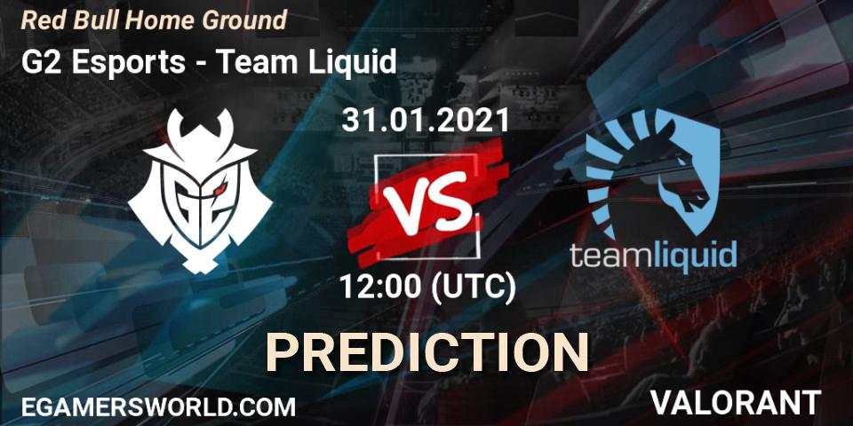 Pronóstico G2 Esports - Team Liquid. 31.01.2021 at 12:00, VALORANT, Red Bull Home Ground
