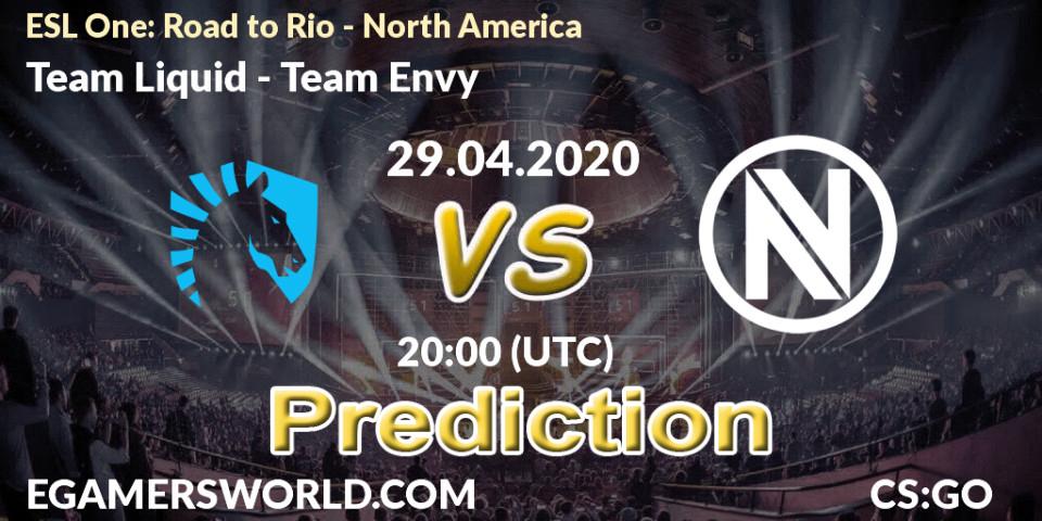 Pronóstico Team Liquid - Team Envy. 29.04.2020 at 20:00, Counter-Strike (CS2), ESL One: Road to Rio - North America
