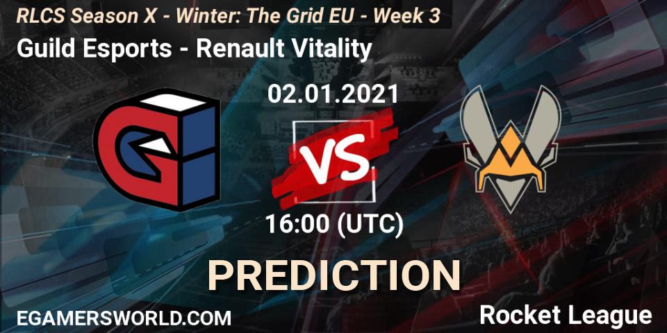 Pronóstico Guild Esports - Renault Vitality. 02.01.21, Rocket League, RLCS Season X - Winter: The Grid EU - Week 3