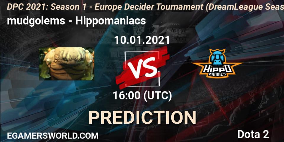 Pronóstico mudgolems - Hippomaniacs. 10.01.2021 at 16:00, Dota 2, DPC 2021: Season 1 - Europe Decider Tournament (DreamLeague Season 14)