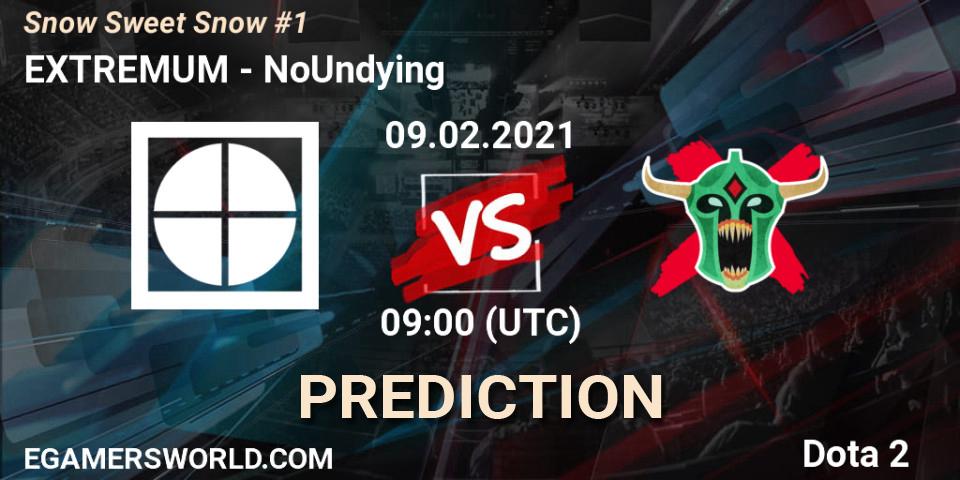 Pronóstico EXTREMUM - NoUndying. 09.02.2021 at 12:04, Dota 2, Snow Sweet Snow #1