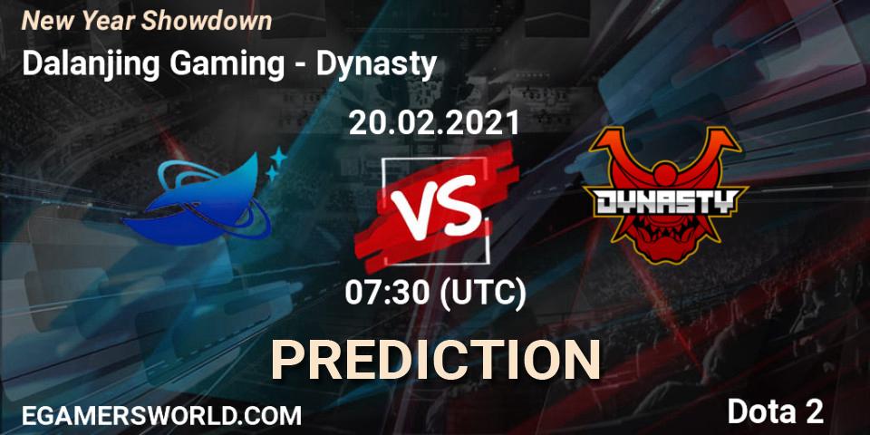 Pronóstico Dalanjing Gaming - Dynasty. 20.02.2021 at 08:14, Dota 2, New Year Showdown