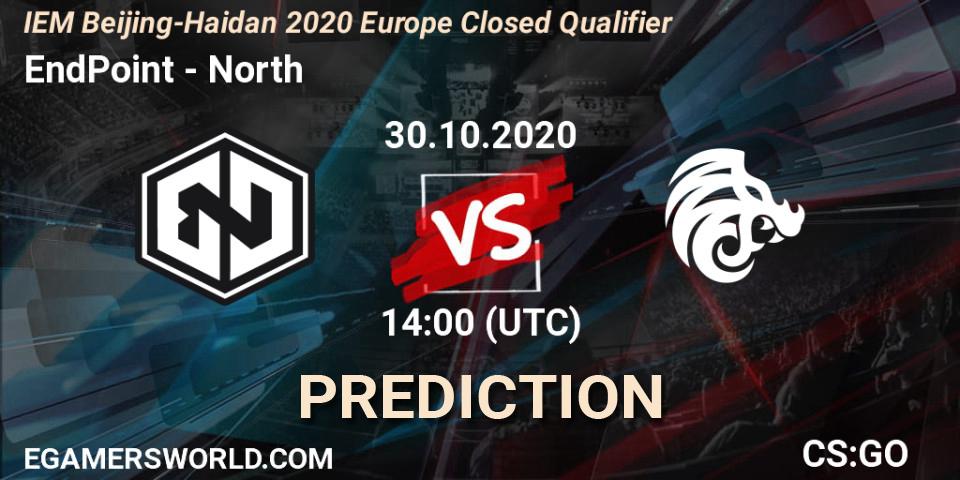 Pronóstico EndPoint - North. 30.10.2020 at 14:00, Counter-Strike (CS2), IEM Beijing-Haidian 2020 Europe Closed Qualifier