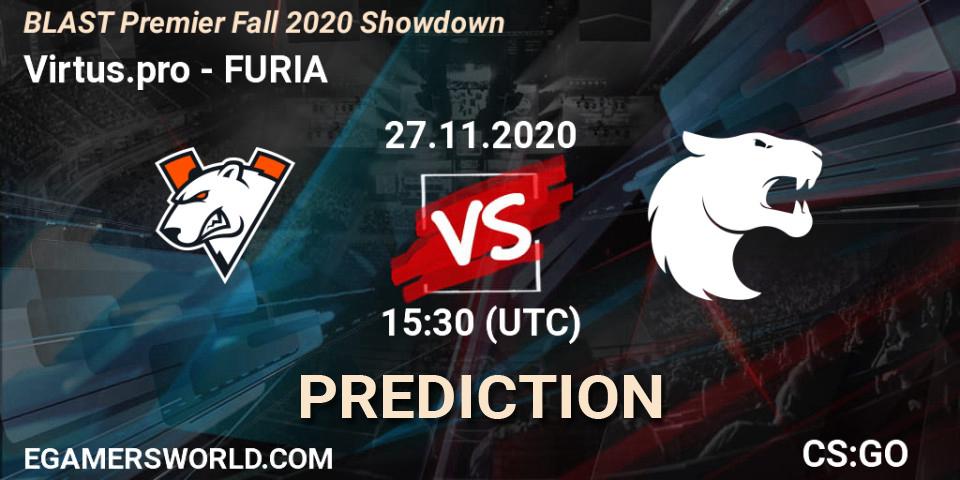 Pronóstico Virtus.pro - FURIA. 27.11.2020 at 15:30, Counter-Strike (CS2), BLAST Premier Fall 2020 Showdown