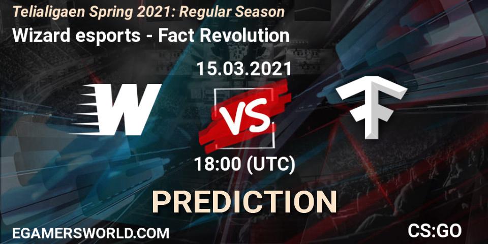 Pronóstico Wizard esports - Fact Revolution. 15.03.2021 at 18:00, Counter-Strike (CS2), Telialigaen Spring 2021: Regular Season