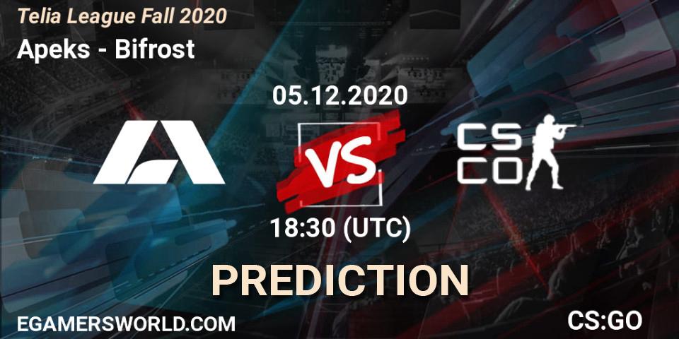 Pronóstico Apeks - Bifrost. 05.12.2020 at 18:30, Counter-Strike (CS2), Telia League Fall 2020
